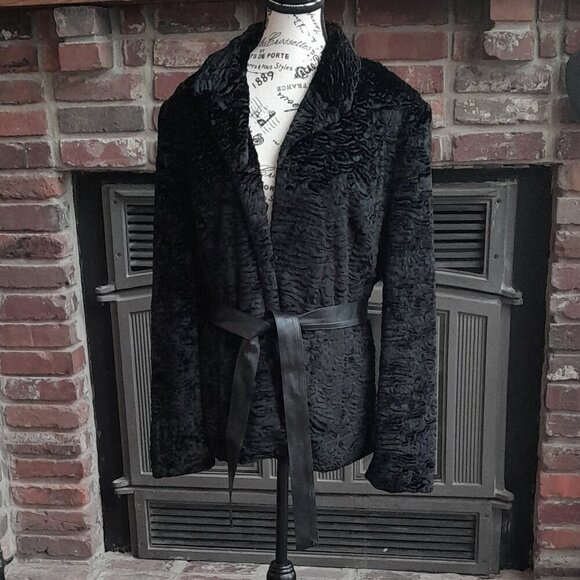 Valerie Stevens Vintage Faux Persian Lamb Jacket NWT - Picture 1 of 7